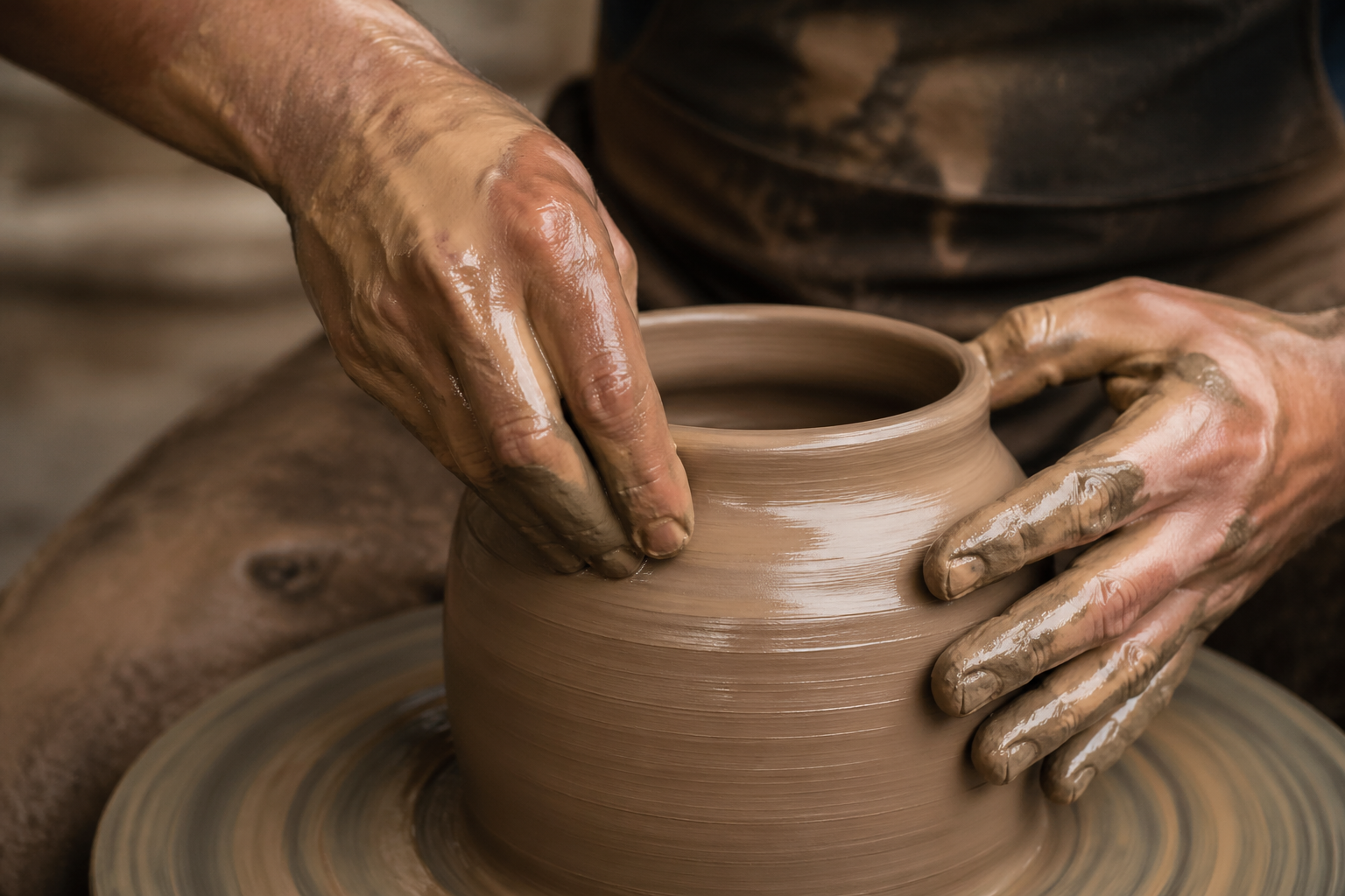 手びねり体験の様子